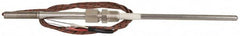 Thermo Electric - 0 to 1600°F, J Pipe Fitting, Thermocouple Probe - 6 Ft. Cable Length, Stripped Ends, 9 Sec Response Time - Exact Tooling