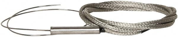 Thermo Electric - 0 to 1600°F, J Flexible, Thermocouple Probe - 3 Ft. Cable Length, Stripped Ends, 12 Inch Probe Sheath Length, 3 Sec Response Time - Exact Tooling