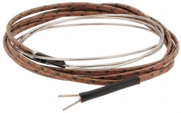 Thermo Electric - 0 to 1600°F, J Flexible, Thermocouple Probe - 3 Ft. Cable Length, Stripped Ends, 25 Inch Probe Sheath Length, 3 Sec Response Time - Exact Tooling