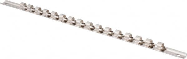 Proto - 16 Piece Capacity Socket Clip Rail - 3/8" Drive, Plain - Exact Tooling