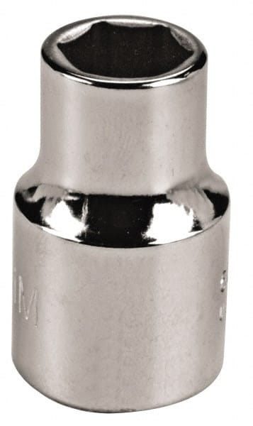 Proto - 1/4" Drive, Deep Hand Socket - 6 Points, 1-63/64" OAL, Chrome Vanadium, Chrome Finish - Exact Tooling