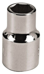 Proto - 1/4" Drive, Deep Hand Socket - 6 Points, 1-63/64" OAL, Chrome Vanadium, Chrome Finish - Exact Tooling