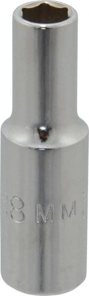 Proto - 3/8" Drive, Deep Hand Socket - 6 Points, 2-1/8" OAL, Chrome Finish - Exact Tooling