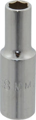 Proto - 3/8" Drive, Deep Hand Socket - 6 Points, 2-1/8" OAL, Chrome Finish - Exact Tooling