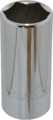 Proto - 15/16", 3/8" Drive, Deep Hand Socket - 6 Points, 2-3/4" OAL, Chrome Finish - Exact Tooling