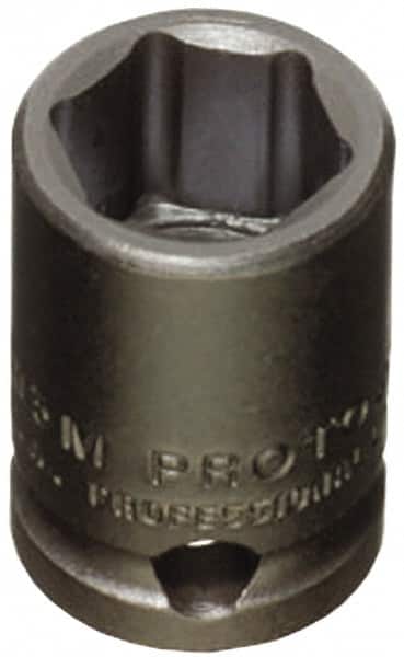 Proto - 3/8" Drive 18mm Standard Impact Socket - 6 Points, 1-3/32" OAL - Exact Tooling