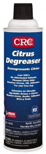 CRC - 16 oz Can Cleaner/Degreaser - Liquid, Petroleum Distillate, Citrus - Exact Tooling
