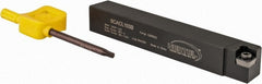 Hertel - SCAC, Left Hand Cut, 10° Lead Angle, 5/8" Shank Height x 5/8" Shank Width, Neutral Rake Indexable Turning Toolholder - 4-1/2" OAL, CC..32.5. Insert Compatibility, Series Screw-Type - Exact Tooling