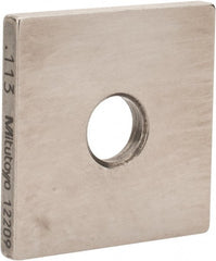 Mitutoyo - 0.113" Square Steel Gage Block - Accuracy Grade 0, Includes Certificate of Inspection - Exact Tooling