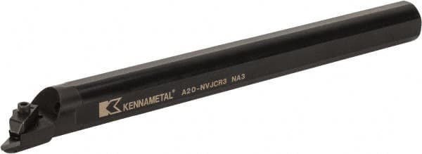Kennametal - VP.., 3° Lead Angle A-NVJC Internal Right Hand Indexable Profiling Toolholder - 1-1/4" Shank Width, 14" Long, Steel, Through Coolant - Exact Tooling