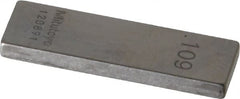 Mitutoyo - 0.109" Rectangular Steel Gage Block - Accuracy Grade 0, Includes Certificate of Inspection - Exact Tooling