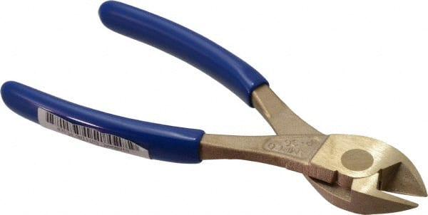 Ampco - 7" OAL, Diagonal Cutter - Aluminum Bronze Handle - Exact Tooling