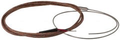 Thermo Electric - 0 to 750°F, T Flexible, Thermocouple Probe - 3 Ft. Cable Length, Stripped Ends, 12 Inch Probe Sheath Length, 3 Sec Response Time - Exact Tooling
