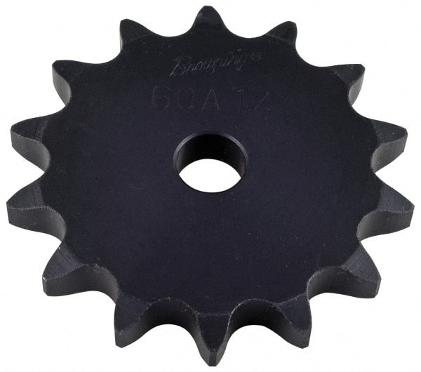Browning - 24 Teeth, 1" Chain Pitch, Chain Size 80, "A" Plate Roller Chain Sprocket - 3/4" Bore Diam, 7.661" Pitch Diam, 8.2" Outside Diam - Exact Tooling