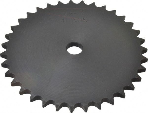 Browning - 35 Teeth, 1/2" Chain Pitch, Chain Size 40, "A" Plate Roller Chain Sprocket - 5/8" Bore Diam, 5-37/64" Pitch Diam, 5.86" Outside Diam - Exact Tooling