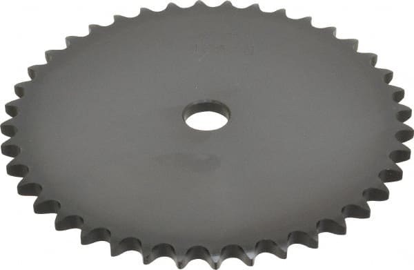 Browning - 40 Teeth, 1/2" Chain Pitch, Chain Size 40, "A" Plate Roller Chain Sprocket - 5/8" Bore Diam, 6.373" Pitch Diam, 6.65" Outside Diam - Exact Tooling