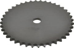 Browning - 40 Teeth, 1/2" Chain Pitch, Chain Size 40, "A" Plate Roller Chain Sprocket - 5/8" Bore Diam, 6.373" Pitch Diam, 6.65" Outside Diam - Exact Tooling