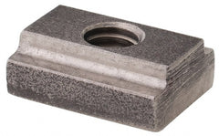 Gibraltar - 1/4-20 Blind Tapped T Slot Nut - 5/16" Slot Width, 1/2 x 11/64" Base Width x Height, 9/16 x 1/4" OAL x Height - Exact Tooling