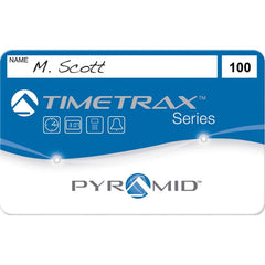 Pyramid - Time Cards & Time Clock Accessories; Type: Swipe Cards ; For Use With: Pyramid TimeTrax TTEZ, TTEZEK, PSDLAUBKK, TTPRO, TTMOBILE, FASTTIME 8000 & 9001 ; Height (Inch): 2-1/8 ; Width (Inch): 3-5/8 ; Depth (Inch): 1-1/2 ; Color: Blue; ,Gray; White - Exact Tooling