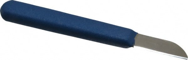 Heritage Cutlery - 1-1/2" Long Blade, 1065 Carbon Steel, Fine Edge, Splicer's Knife - 5-7/8" OAL, Nonslip Rubber Handle, Includes Safety Cap (Plastic) - Exact Tooling