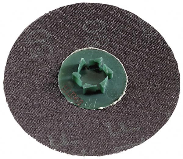 3M - 1-1/2" Disc Diam, 50 Grit, Ceramic Quick Change Disc - Type P Attaching System, Coated, Orange, Coarse Grade, 30,000 RPM, 777F Series - Exact Tooling