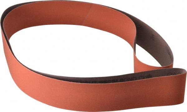 3M - 2" Wide x 72" OAL, 220 Grit, Ceramic Abrasive Belt - Ceramic, Very Fine, Coated, J Weighted Cloth Backing, Series 707E - Exact Tooling