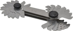 Value Collection - 28 Leaf, 0.5 to 6mm Pitch Range, 4 to 56 TPI Range, Screw Pitch Gage - Exact Tooling