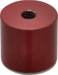 Value Collection - 13/16" Diam, 1/4-20 Thread, 10 Lb Average Pull Force, Nickel Chrome Plated Alnico Pot Magnets - 3/4" High - Exact Tooling