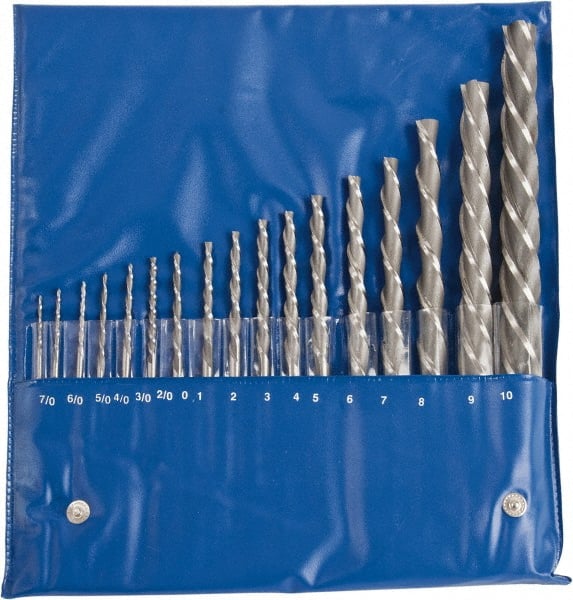 Value Collection - #10 to #7 Pin, 0.0666 to 0.7216" Diam, 0.0497 to 0.5799" Small End, Straight Shank, Taper Pin Reamer Set - Exact Tooling