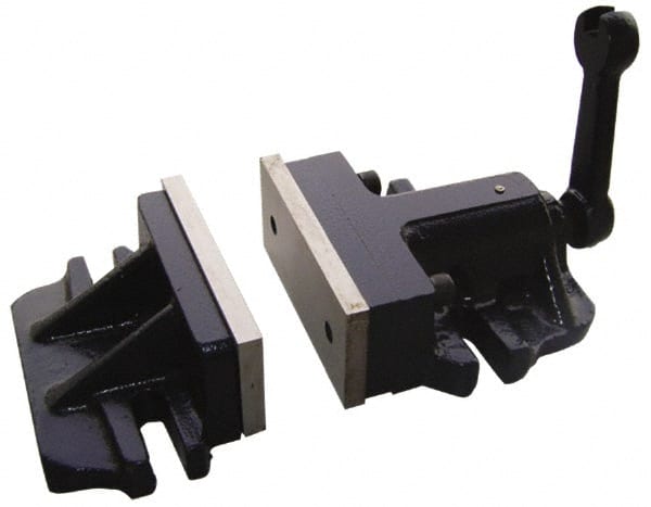 Interstate - 6" Jaw Width, Horizontal Stationary Machine Vise - Manual Operation, 1 Station, 13" Long x 2-29/32" Deep, 2-3/4" Jaw Height - Exact Tooling