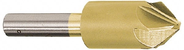 Melin Tool - 7/8" Head Diam, 1/2" Shank Diam, 6 Flute 90° Cobalt Countersink - Exact Tooling