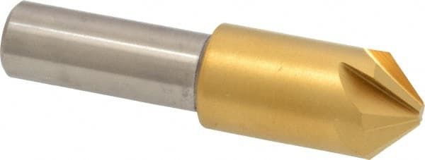 Melin Tool - 1/2" Head Diam, 3/8" Shank Diam, 6 Flute 90° Cobalt Countersink - Exact Tooling