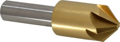 Melin Tool - 5/8" Head Diam, 3/8" Shank Diam, 6 Flute 90° Cobalt Countersink - Exact Tooling