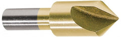 Melin Tool - 1/8" Head Diam, 1/8" Shank Diam, 1 Flute 60° Cobalt Countersink - Exact Tooling