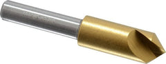 Melin Tool - 3/8" Head Diam, 1/4" Shank Diam, 1 Flute 90° Cobalt Countersink - Exact Tooling
