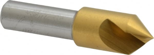 Melin Tool - 1/2" Head Diam, 3/8" Shank Diam, 1 Flute 82° Cobalt Countersink - Exact Tooling
