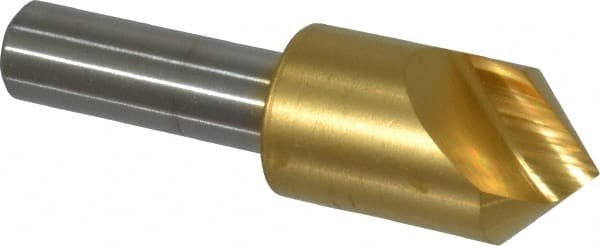 Melin Tool - 5/8" Head Diam, 3/8" Shank Diam, 1 Flute 90° Cobalt Countersink - Exact Tooling