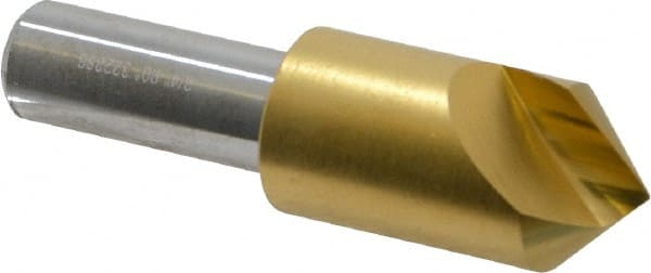Melin Tool - 3/4" Head Diam, 1/2" Shank Diam, 1 Flute 90° Cobalt Countersink - Exact Tooling