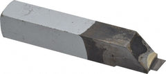 Accupro - 3/8 x 3/8" Shank, Full Radius Cutoff, Cutoff & Grooving Single Point Tool Bit - GS-018F, Grade Micrograin, 0.018" Groove Width, 0.06" Depth of Cut - Exact Tooling