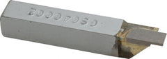 Accupro - 3/8 x 3/8" Shank, Cutoff & Grooving Single Point Tool Bit - GS-040002, Grade Micrograin, 0.04" Groove Width, 0.15" Depth of Cut - Exact Tooling