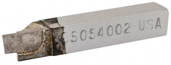 Accupro - 3/8 x 3/8" Shank, Cutoff & Grooving Single Point Tool Bit - GS-054002, Grade Micrograin, 0.054" Groove Width, 0.18" Depth of Cut - Exact Tooling