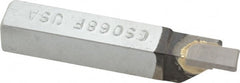 Accupro - 3/8 x 3/8" Shank, Full Radius Cutoff, Cutoff & Grooving Single Point Tool Bit - GS-068F, Grade Micrograin, 0.068" Groove Width, 0.21" Depth of Cut - Exact Tooling