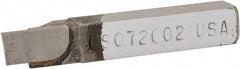 Accupro - 3/8 x 3/8" Shank, Cutoff & Grooving Single Point Tool Bit - GS-072002, Grade Micrograin, 0.072" Groove Width, 0.24" Depth of Cut - Exact Tooling