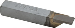 Accupro - 3/8 x 3/8" Shank, Full Radius Cutoff, Cutoff & Grooving Single Point Tool Bit - GS-080F, Grade Micrograin, 0.08" Groove Width, 0.27" Depth of Cut - Exact Tooling