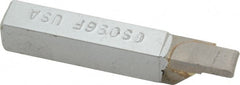Accupro - 3/8 x 3/8" Shank, Full Radius Cutoff, Cutoff & Grooving Single Point Tool Bit - GS-096F, Grade Micrograin, 0.096" Groove Width, 0.3" Depth of Cut - Exact Tooling