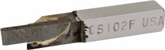 Accupro - 3/8 x 3/8" Shank, Full Radius Cutoff, Cutoff & Grooving Single Point Tool Bit - GS-102F, Grade Micrograin, 0.102" Groove Width, 0.4" Depth of Cut - Exact Tooling