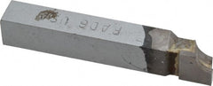 Accupro - 2-1/2 Inch Long, 3/16 Inch Radius, Right Hand, Concave, RAD Style Radius Cutting Tool Bit - 3/8 Inch Long Tip, 3/32 Inch Thick, 3/8 Inch Shank Square, Carbide Tip - Exact Tooling