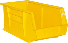 Durham - 14-5/8" Deep, Yellow Plastic Hang and Stack Bins - 7" High x 8-1/4" Wide x 14-5/8" Long - Exact Tooling