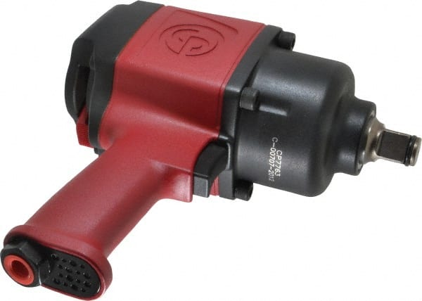 Chicago Pneumatic - 3/4" Drive, 6,300 RPM, 1,200 Ft/Lb Torque Impact Wrench - Pistol Grip Handle, 850 IPM, 7.5 CFM, 90 psi, 3/8" NPTF Inlet - Exact Tooling