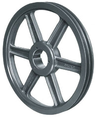 Browning - 4 Groove, 5/8 to 2-1/4 Bore Diam, 5.28" Outside Diam, QD Bushed V Belt Sheave - 5.1 5V Diam Belt Pitch - Exact Tooling